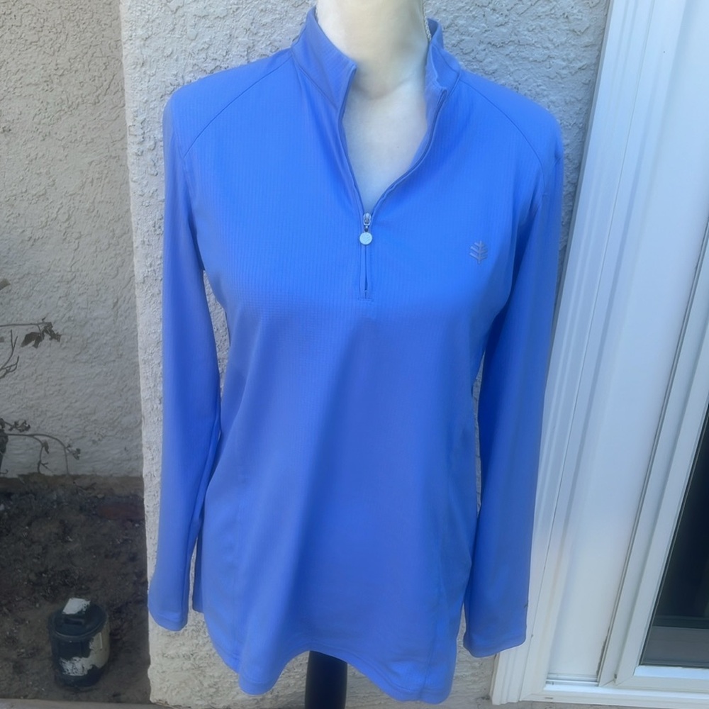 Coolibar 3D dri SUNTECT UPF 50+  Perwinkle 1/4 Zip